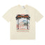 Rhude Hotel Rhude Mediterranean Scenic Print Cream Oversized T‑Shirt