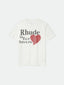 Rhude Is For Lovers Red Heart Graphic Oversized T‑Shirt Off‑White