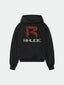 RHUDE Big R Logo Hoodie Black