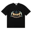 Rhude Cannes Sardines Fish Retro Nautical Black Oversized T‑Shirt