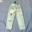Mixed Emotion Multi‑Patch Distressed Carpenter Jeans