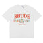 Rhude Yacht Club Bay Of Angels Flag Crest Vintage White Oversized T‑Shirt