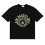 Rhude Ornate Crest Circular Emblem Vintage Black Oversized T‑Shirt