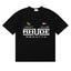 Rhude Yacht Club Regatta Flag Logo Black Oversized T‑Shirt