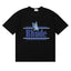 Rhude Eagle Graphic Blue Logo Black Oversized T‑Shirt