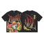 Mixed Emotion Black Tee – Western Alien Cowboy UFO Print