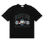 Rhude Arch Logo Sailing Wheel‑Flag Print Crew Neck Casual T‑Shirt