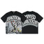 Mixed Emotion Black Tee – Red Eye Scars Emotion Graffiti Print