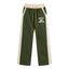 RHUDE East Hampton Color‑Block Wide Leg Sweatpants Olive Green