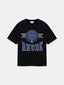Rhude Varsity Laurel Crest Badge Oversized T‑Shirt Black