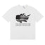 Rhude USA Map American Flag Graphic White Oversized T‑Shirt ****