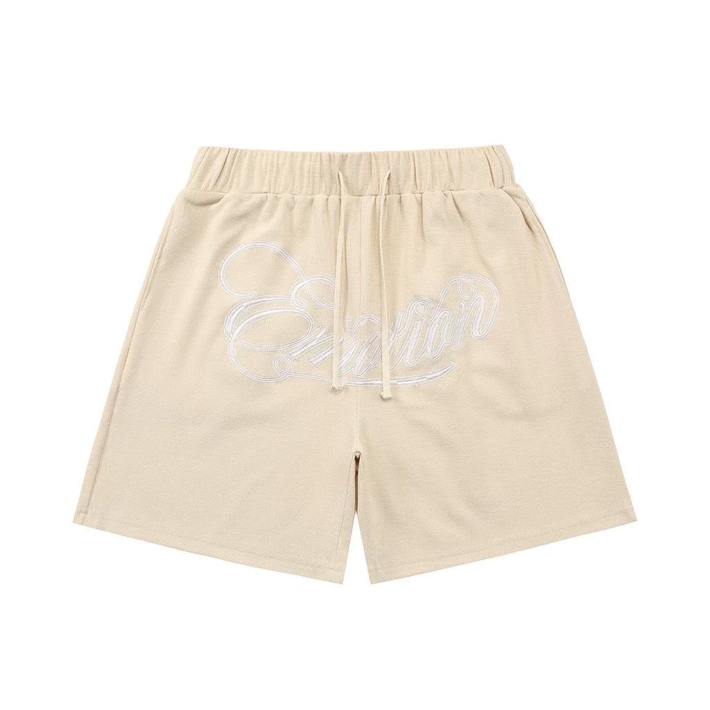 Mixed Emotion Casual Shorts – Script Emotion Print