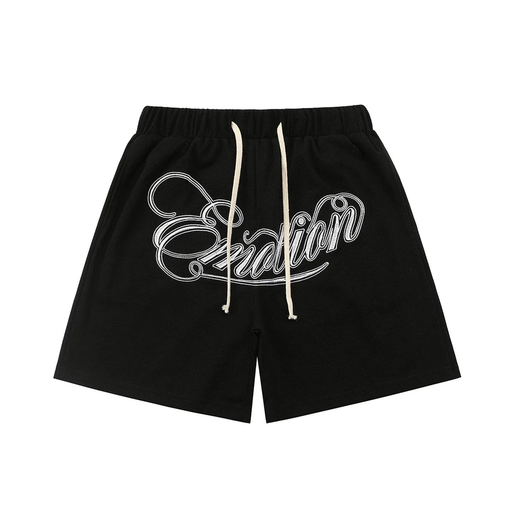 Mixed Emotion Casual Shorts – Script Emotion Print