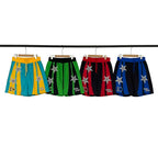 Broken Planet Star Graphic Vertical Stripe Basketball Shorts (4 Colors)