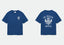 **Rhude St.Rhude Hotel Eagle Crest Dual‑Sided Oversized T‑Shirt Blue