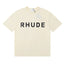 Rhude Classic Bold Logo Oversized Tee Cream