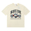 Rhude USA Sailing Nautical Crest Cream Oversized Short Sleeve T‑Shirt