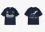 Rhude Monte Carlo Monaco Map Crest Dual‑Sided Oversized T‑Shirt Navy