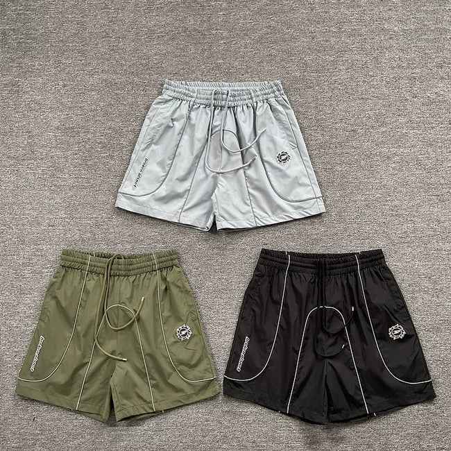 Broken Planet Reflective Piping Nylon Shorts - 3 Colors Available Main Image