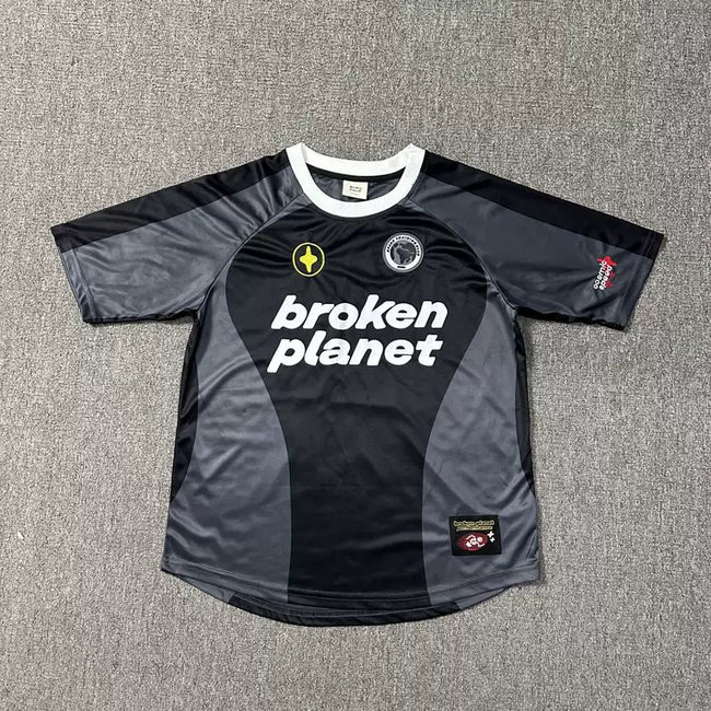 Broken Planet Soccer Jersey - Black Grey Hover Image