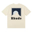 Rhude Mountain Moon Back Print Oversized Tee Cream
