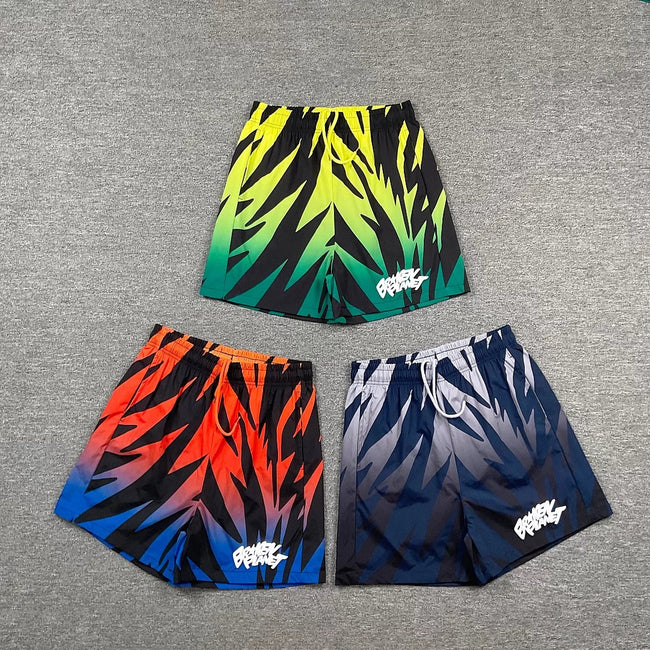 Broken Planet Gradient Abstract Print Quick‑Dry Shorts‑3 Colors Main Image
